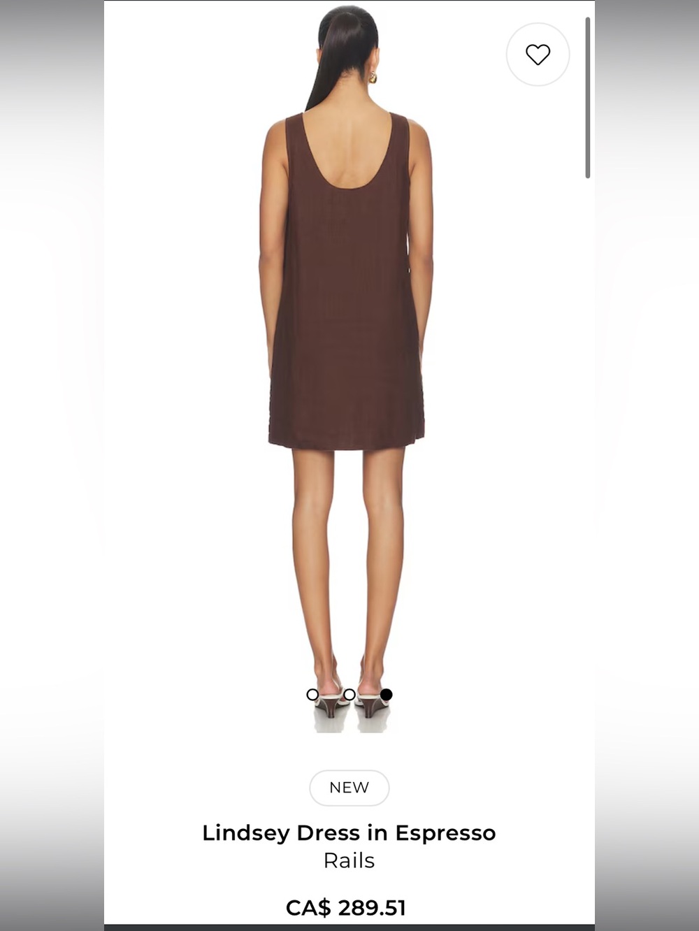 Lindsey Dress in Espresso
Rails CA$ 289.51 - Picture 6 of 13